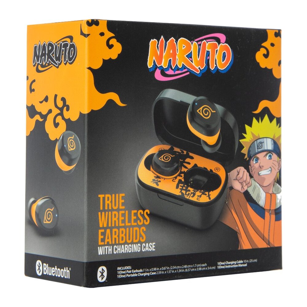New Naruto Wireless Earbuds With Mic & Charging Case Gaming Music Anime Edition